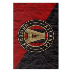 mls atlanta united fc soccer team logo sport carpet area rug home decor gift aufc71