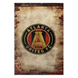 mls atlanta united fc soccer team logo sport carpet area rug home decor gift aufc81