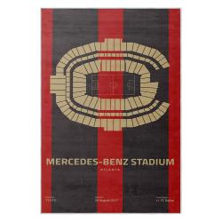 mls atlanta united fc soccer team logo sport carpet area rug home decor gift aufc89