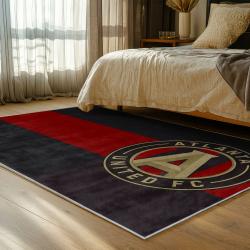 mls atlanta united fc soccer team logo sport carpet area rug home decor gift bedroom aufc100