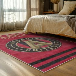 mls atlanta united fc soccer team logo sport carpet area rug home decor gift bedroom aufc102