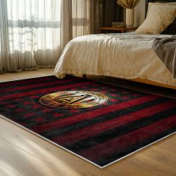 mls atlanta united fc soccer team logo sport carpet area rug home decor gift bedroom aufc103