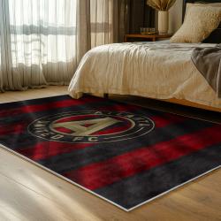 mls atlanta united fc soccer team logo sport carpet area rug home decor gift bedroom aufc105