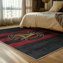 mls atlanta united fc soccer team logo sport carpet area rug home decor gift bedroom aufc106