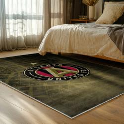 mls atlanta united fc soccer team logo sport carpet area rug home decor gift bedroom aufc107