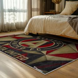 mls atlanta united fc soccer team logo sport carpet area rug home decor gift bedroom aufc13