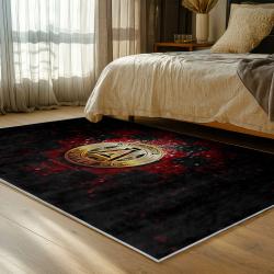 mls atlanta united fc soccer team logo sport carpet area rug home decor gift bedroom aufc14