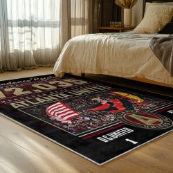 mls atlanta united fc soccer team logo sport carpet area rug home decor gift bedroom aufc18