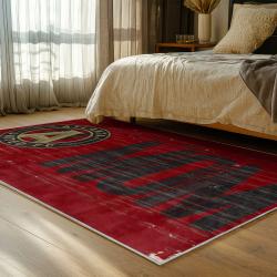 mls atlanta united fc soccer team logo sport carpet area rug home decor gift bedroom aufc2