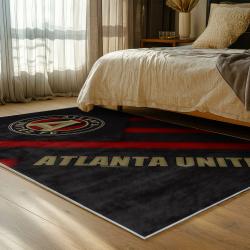 mls atlanta united fc soccer team logo sport carpet area rug home decor gift bedroom aufc21