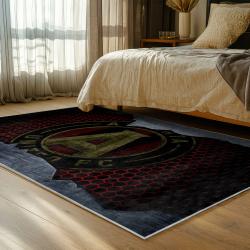 mls atlanta united fc soccer team logo sport carpet area rug home decor gift bedroom aufc25