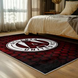mls atlanta united fc soccer team logo sport carpet area rug home decor gift bedroom aufc27