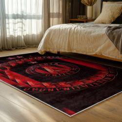 mls atlanta united fc soccer team logo sport carpet area rug home decor gift bedroom aufc29