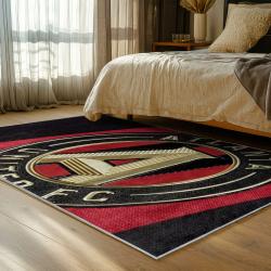mls atlanta united fc soccer team logo sport carpet area rug home decor gift bedroom aufc30