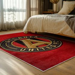 mls atlanta united fc soccer team logo sport carpet area rug home decor gift bedroom aufc33