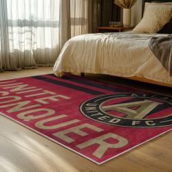 mls atlanta united fc soccer team logo sport carpet area rug home decor gift bedroom aufc34