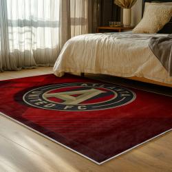 mls atlanta united fc soccer team logo sport carpet area rug home decor gift bedroom aufc39