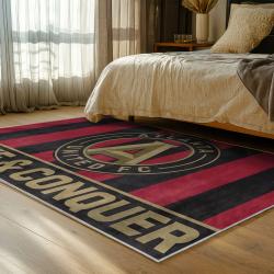 mls atlanta united fc soccer team logo sport carpet area rug home decor gift bedroom aufc42