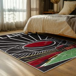 mls atlanta united fc soccer team logo sport carpet area rug home decor gift bedroom aufc44