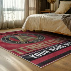 mls atlanta united fc soccer team logo sport carpet area rug home decor gift bedroom aufc47