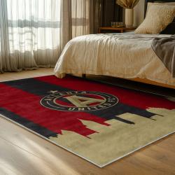 mls atlanta united fc soccer team logo sport carpet area rug home decor gift bedroom aufc48