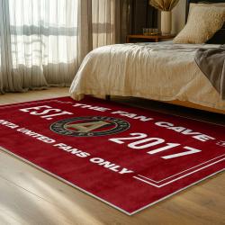mls atlanta united fc soccer team logo sport carpet area rug home decor gift bedroom aufc49