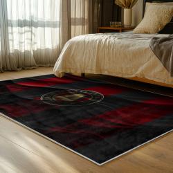 mls atlanta united fc soccer team logo sport carpet area rug home decor gift bedroom aufc55