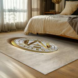 mls atlanta united fc soccer team logo sport carpet area rug home decor gift bedroom aufc56