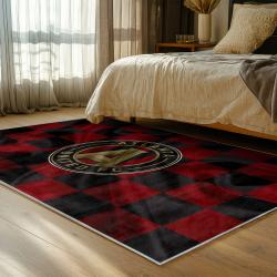 mls atlanta united fc soccer team logo sport carpet area rug home decor gift bedroom aufc57