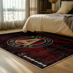 mls atlanta united fc soccer team logo sport carpet area rug home decor gift bedroom aufc58