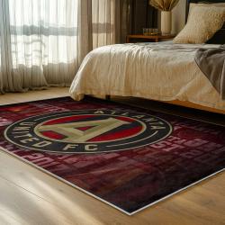 mls atlanta united fc soccer team logo sport carpet area rug home decor gift bedroom aufc60