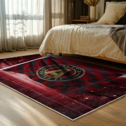 mls atlanta united fc soccer team logo sport carpet area rug home decor gift bedroom aufc64