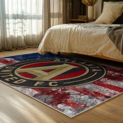 mls atlanta united fc soccer team logo sport carpet area rug home decor gift bedroom aufc69