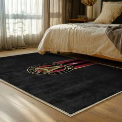 mls atlanta united fc soccer team logo sport carpet area rug home decor gift bedroom aufc72