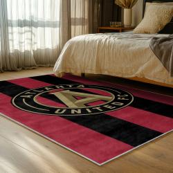 mls atlanta united fc soccer team logo sport carpet area rug home decor gift bedroom aufc78