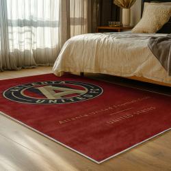 mls atlanta united fc soccer team logo sport carpet area rug home decor gift bedroom aufc79