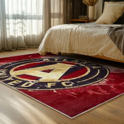 mls atlanta united fc soccer team logo sport carpet area rug home decor gift bedroom aufc80