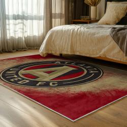 mls atlanta united fc soccer team logo sport carpet area rug home decor gift bedroom aufc83