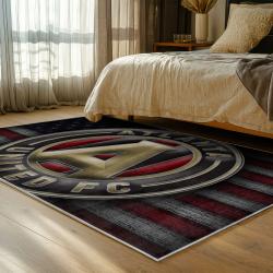 mls atlanta united fc soccer team logo sport carpet area rug home decor gift bedroom aufc85
