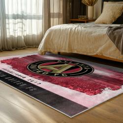 mls atlanta united fc soccer team logo sport carpet area rug home decor gift bedroom aufc87