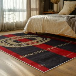 mls atlanta united fc soccer team logo sport carpet area rug home decor gift bedroom aufc89