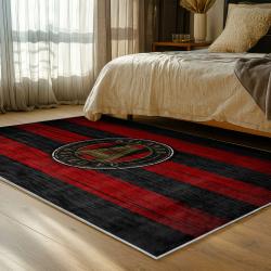 mls atlanta united fc soccer team logo sport carpet area rug home decor gift bedroom aufc9