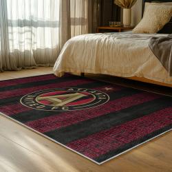 mls atlanta united fc soccer team logo sport carpet area rug home decor gift bedroom aufc93