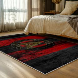mls atlanta united fc soccer team logo sport carpet area rug home decor gift bedroom aufc96