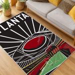 mls atlanta united fc soccer team logo sport carpet area rug home decor gift living room aufc44