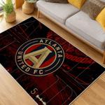 mls atlanta united fc soccer team logo sport carpet area rug home decor gift living room aufc58