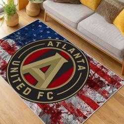 MLS Atlanta United Fc Soccer Team Logo Sport Carpet Area Rug Home Decor Gift AUFC69