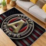 mls atlanta united fc soccer team logo sport carpet area rug home decor gift living room aufc85