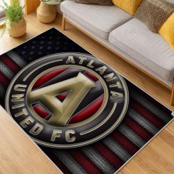 MLS Atlanta United Fc Soccer Team Logo Sport Carpet Area Rug Home Decor Gift AUFC85