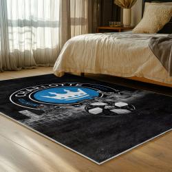 mls charlotte fc soccer team logo sport carpet area rug home bedroom cfc14